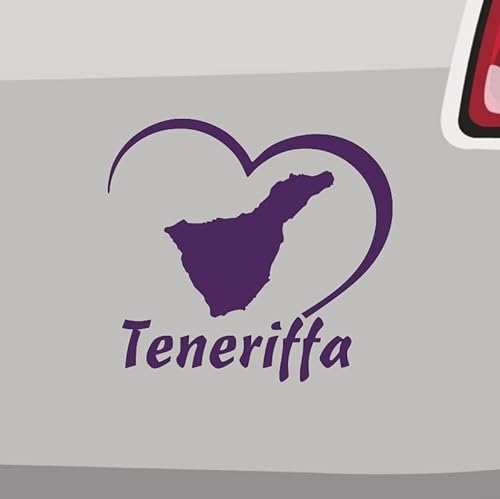 Teneriffa - Pegatinas con forma de corazón, 6 tamaños, España, Santa Cruz, Canarias, Loro Park