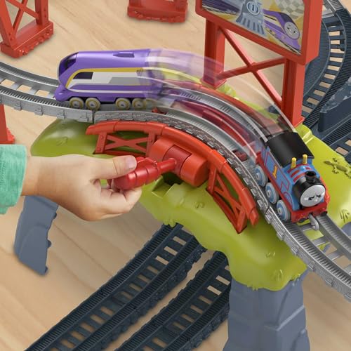 Thomas y sus amigos Carrera Copa de Sodor Pistas para coches de juguete con trenes y accesorios (Mattel HFW03)