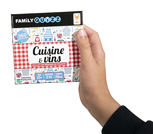 TOPI GAMES- Family Quizz-Cuisine & Vino, Juego de Cartas, Familia, FAM-MICV-779001