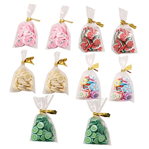 Toyvian 10 Piezas Juguetes De Dulces En Miniatura Modelones Micro Juguetes Escena DIY Prop Pequeños Juguetes De Comida Juego De Simulación De Mini Casa Caramelo Bolsa De Dulces Niño Caucho