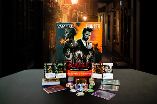 Vampire: The Masquerade Rivals Juego de cartas expandible The Hunters & The Hunted: Core Set - Todo lo necesario para jugar, juego de cartas basado en el RPG, edades 14+, 2-4 jugadores