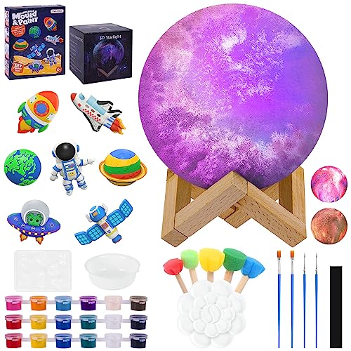 Vicloon Niñas Figuras Para Pintar Kit,Escayola, Juego de Pintura y Juguetes de Yeso,Uego de Manualidades para Niños,Juegos Niños 8-13 Años Regalos Cumpleaños Niños