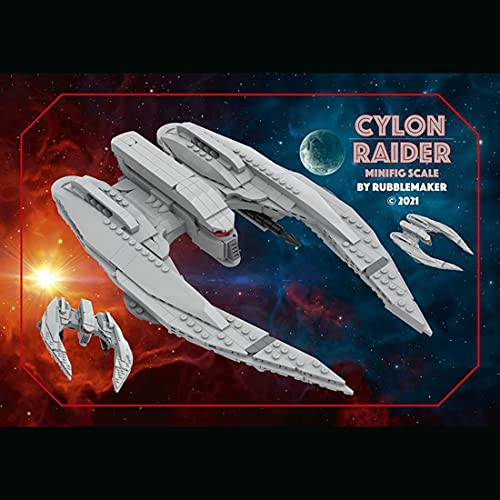 YANYUESHOP Juego de construcción de Nave Espacial Technic, 660 Piezas MOC-85569 MK II Cylon Raider-Minifig Scale Starfighter Starship, Juguete de Nave Espacial Compatible con Lego