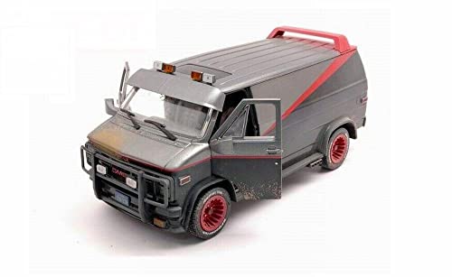 -Greenlight Hollywood Camioneta GMC VANDURA Agencia de todos los riesgos versión sucia con impacto de bolas 1/24 Metal A-Team