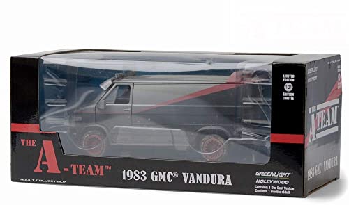 -Greenlight Hollywood Camioneta GMC VANDURA Agencia de todos los riesgos versión sucia con impacto de bolas 1/24 Metal A-Team