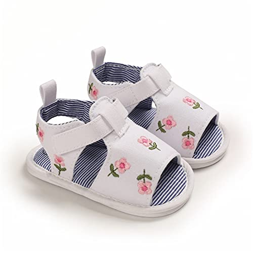 - Zapatos de cuna para niños pequeños, sandalias huecas de verano para bebé, zapatos de bebé suaves, sandalias de tanga para bebé, White, 22 EU