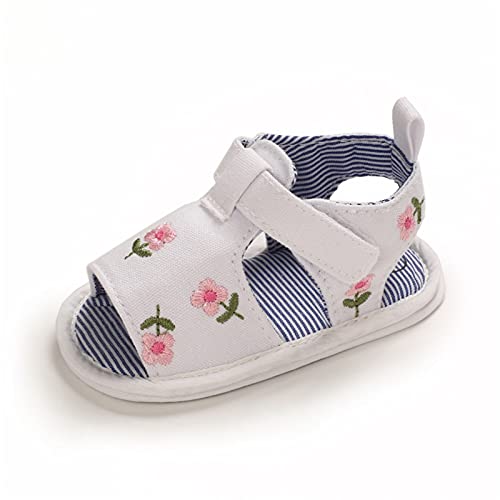 - Zapatos de cuna para niños pequeños, sandalias huecas de verano para bebé, zapatos de bebé suaves, sandalias de tanga para bebé, White, 22 EU