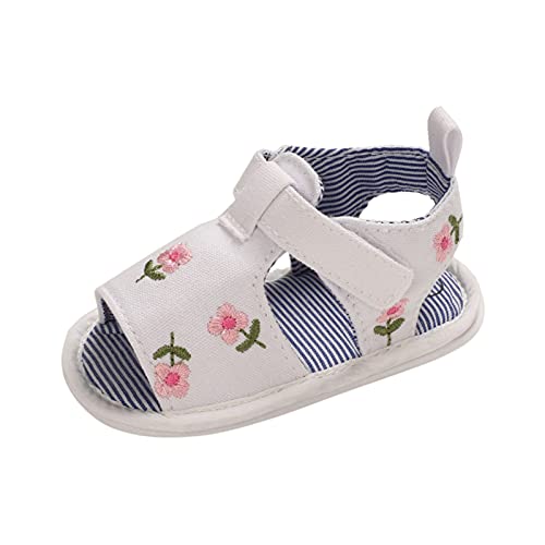 - Zapatos de cuna para niños pequeños, sandalias huecas de verano para bebé, zapatos de bebé suaves, sandalias de tanga para bebé, White, 22 EU