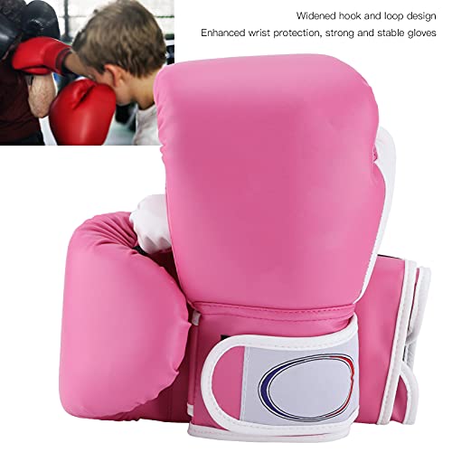 1 Par De Guantes De Boxeo para Niños, Guantes De Entrenamiento De Boxeo con Saco De Arena, Guantes De Boxeo para Niños Y Niñas para Saco De Boxeo, Kickboxing(Rosa)