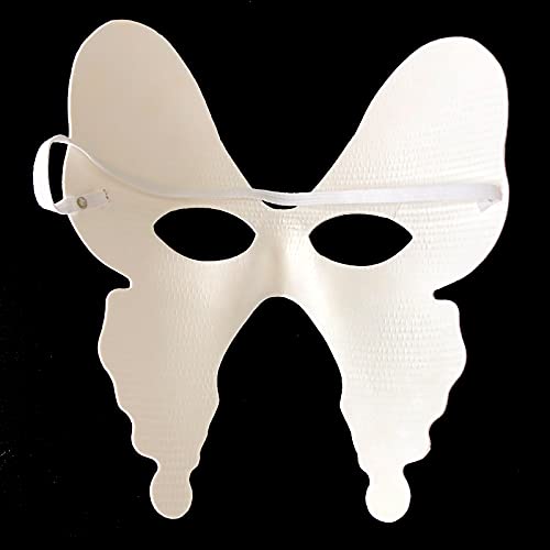 10 Piezas de Máscara Blanca, Máscara de Papel Mascarada, Máscara de Fiesta de Baile de Máscaras de Bricolaje, para Baile de Fiesta, Carnaval, Juego de Roles, ópera (Blanco)