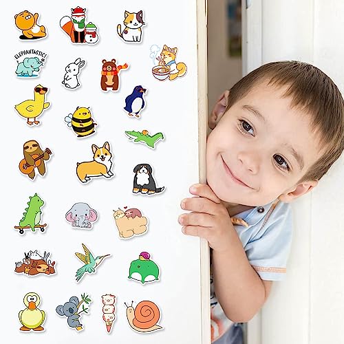 100 hojas pegatinas de Animales Estampado de Animales de dibujos Animados Pegatinas de Vinilo para Niños Adolescentes y Adultos Ideal para Fiestas Viajes y uso diario