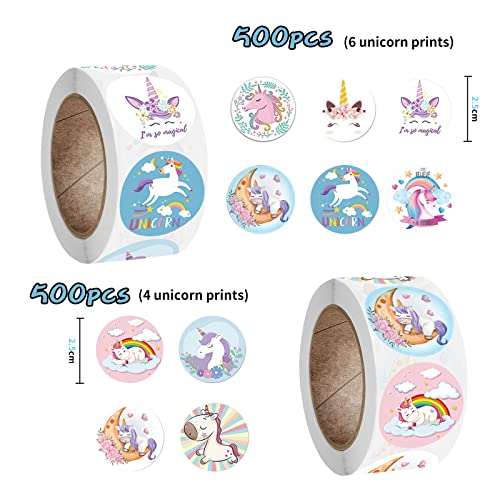 1000 pegatinas de unicornio para niñas, regalos de unicornio autoadhesivos para álbumes de recortes, pegatinas para niños, pegatinas de recompensa, decoración para regalo de cumpleaños infantil