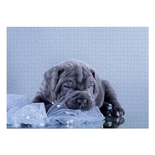 1000 Piezas De Rompecabezas- Chinese Shar Pei -Juego De Rompecabezas para Adultos Y Niños,Puzzle Familia,El Regalo para Amantes Y Amigos。70x50cm/1000pcs