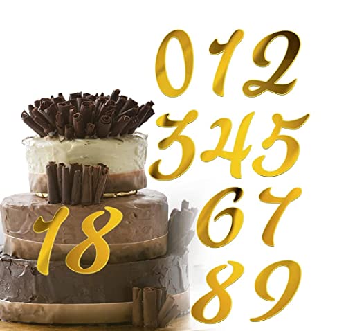 104 Adornos Para Tartas Con Alfabeto(A-Z 27pcs),Adornos Con Letras Mayúsculas, Para Cumpleaños,10pcs Decoración de Número para Tarta(0-9),Bodas,Reuniones Familiares,Graduación,Dorado