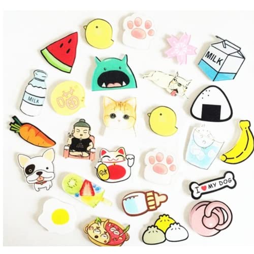 10pcs Dibujos Animados Pin Conjunto Iconos Kawaii Iconos Insignia En Insignias Mochila Para Ropa Insignias Acrílico (Azar)