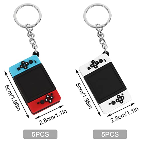 10pcs Mini Llavero Juego Videojuego Llavero Videojuego Juego Juego Llavero de Silicona Brick Keyrings Brick Keychain para Niños Cumpleaños Recompensas Fiesta Suministros