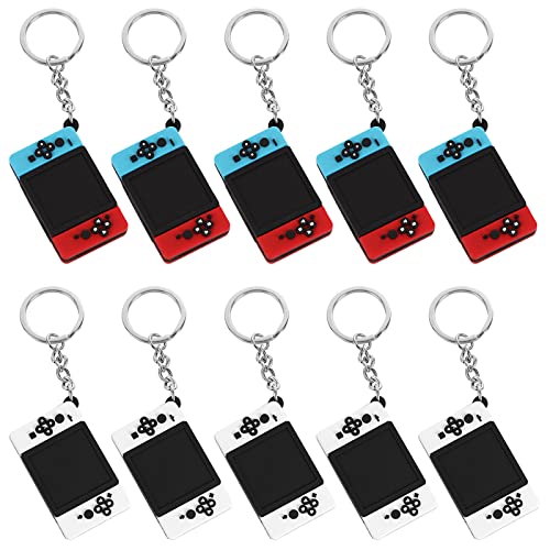 10pcs Mini Llavero Juego Videojuego Llavero Videojuego Juego Juego Llavero de Silicona Brick Keyrings Brick Keychain para Niños Cumpleaños Recompensas Fiesta Suministros