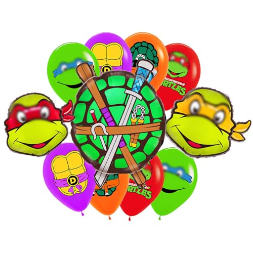 11 Piezas Globo De Turtle Juego De Globos De Película De Aluminio De Turtle Juego De Globos Multicolor Para Fiesta Temática De Turtle Suministros De Decoración Para Fiesta Temática De Cumpleaños De Gl