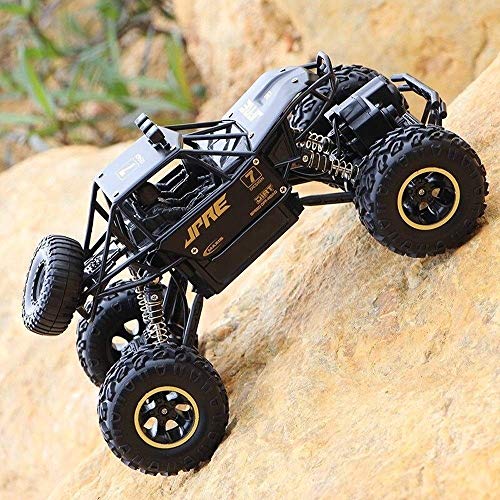 1/14 Racing Truck Off Road Control Remoto eléctrico de Alta Velocidad, Big Tire Monster Truck RC Buggy Crawlers Chariot Semi-Truck 2.4Ghz Radio Control Race RC Car (Color : Black)