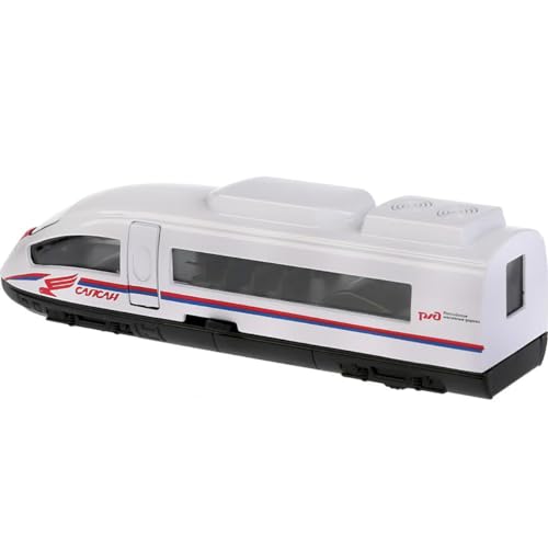 1:160 Escala Modelo de metal fundido a presión ruso de lujo de alta velocidad Express Train Sapsan Juguete con luz y efectos de sonido - Ferrocarriles rusos Coleccionables Die Cast Toy Train Model