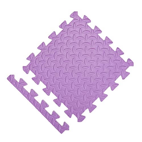 12"x12" Espuma EVA Baldosas Entrelazadas, Colorido Rompecabezas PlayMat, 42 Piezas Suave No Tóxico Play Mat, Alfombrillas De Espuma para Dormitorio, Sala De Estar(Size:30 * 30 * 1.2cm,Color:Morado)