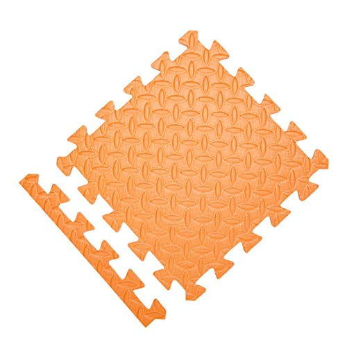 12"x12" Espuma EVA Baldosas Entrelazadas, Colorido Rompecabezas PlayMat, 42 Piezas Suave No Tóxico Play Mat, Alfombrillas De Espuma para Dormitorio, Sala De Estar(Size:30 * 30 * 2.5cm,Color:Naranja)