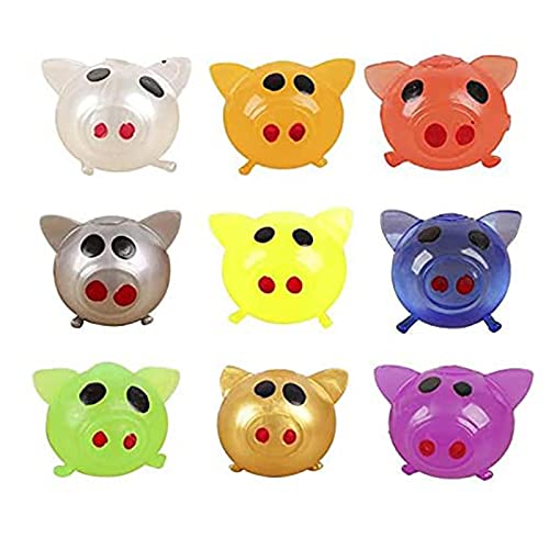 1/3/5pcs lindo cerdo juguete antiestrés cerdo Splat Ball Vent Juguetes anti-estrés descompresión Splat Ball Pig Juguete de ventilación Sticky Pig (1 pieza de color aleatorio)