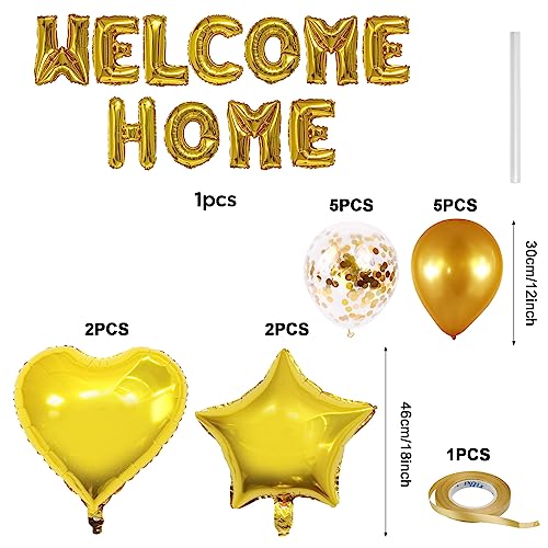 16 Piezas Bienvenida a Casa Welcome Home Banner de Bienvenida letras home decoracion Juego de Pancartas y Globos para Suminsitros Fiesta Hogar Fiestas Ceremonias