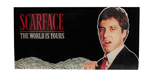 1art1 - Póster de Cristal (23.6 x 11.8 in), diseño de Scarface con Texto en inglés