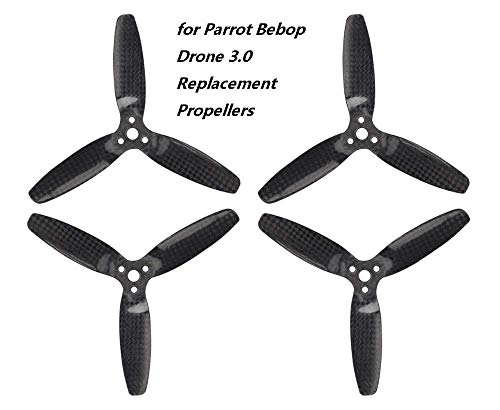 2 pares de hélices principales 5042 rotor de hélices de 3 cuchillas de fibra de carbono para Parrot Bebop Drone 3.0 8088 8x8.8 para Parrot AR.Drone1.0 2.0 Drone Accesorios Piezas de repuesto (color: