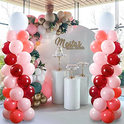 2 Piezas Soporte de Columna para Globos 1,65m, Soporte para Globos Balloon Stand Kit Globos con Base, Ajustable, para Fiesta de Cumpleaños Decoración de Boda Fiestas en Jardín