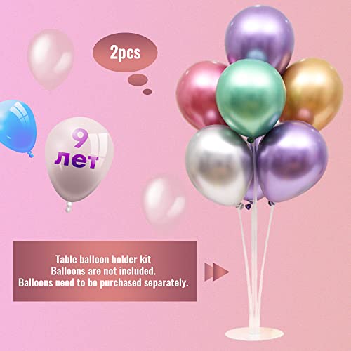 2 Piezas Soporte Globos Mesa Palos para Globos Transparente Árbol de Globos Reutilizado Soporte de Columna de Globos Soporte Globos Suelo Fecoraciones de Fiestas para globos de cumpleaños Bodas