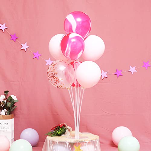 2 Piezas Soporte Globos Mesa Palos para Globos Transparente Árbol de Globos Reutilizado Soporte de Columna de Globos Soporte Globos Suelo Fecoraciones de Fiestas para globos de cumpleaños Bodas