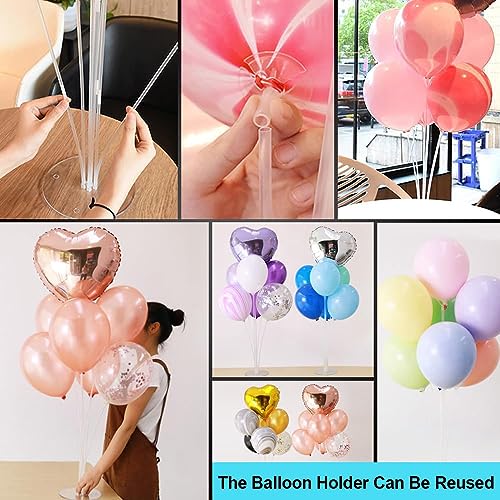 2 Piezas Soporte Globos Mesa Palos para Globos Transparente Árbol de Globos Reutilizado Soporte de Columna de Globos Soporte Globos Suelo Fecoraciones de Fiestas para globos de cumpleaños Bodas