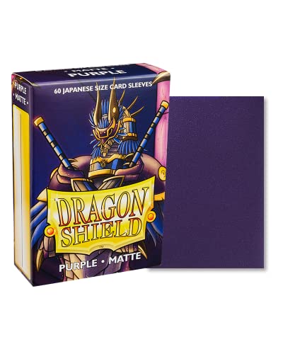 2 x 60 fundas mate japonesas Dragon Shield (color: morado mate) + Heartforcards® protección de envío