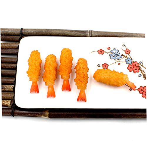 20 Piezas Tempura Simulada Falso Pollo Frito Jugetes para Niños Camarones Langostinos Tempura Artificial Cocina Japonesa Juguetes para Niños Tempuras Falsas De Aspecto Real Comida