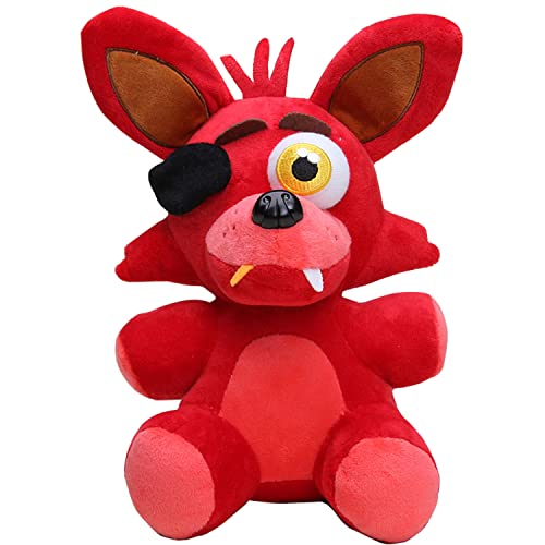 25 cm FNAF Peluche Oso Zorro Dorado Freddie Pesadilla Fredbear Fox Chikabonny Muñeco De Peluche para Niños (Foxy 25cm)