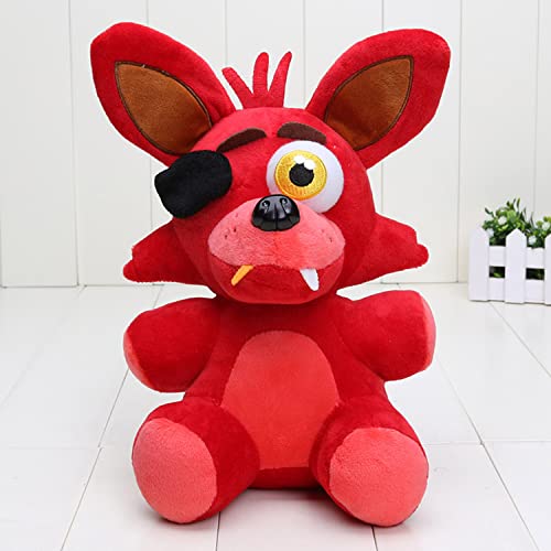 25 cm FNAF Peluche Oso Zorro Dorado Freddie Pesadilla Fredbear Fox Chikabonny Muñeco De Peluche para Niños (Foxy 25cm)