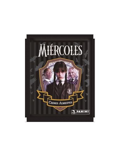 25 sobres, 5 cromos-pegatinas por sobre, de Miercoles - WEDNESDAY la colección de Miércoles addams