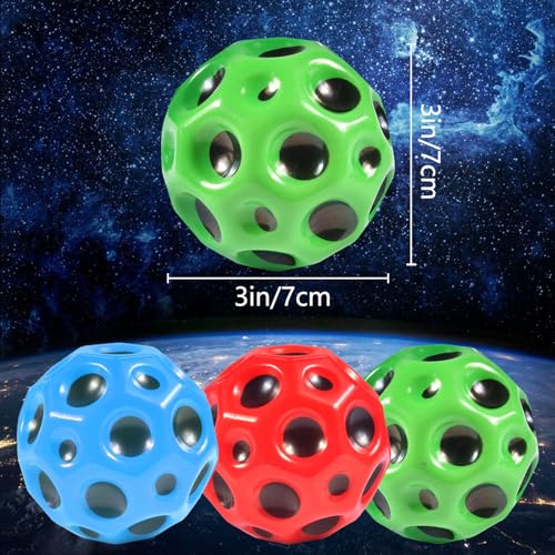 3 Piezas Astro Jump Ball, 66 mm Space Ball, Lightweight Foam Moon Ball, Moon Bouncing Ball, Space Bouncing Ball, Super High Bouncing Ball, Planet Bouncing Balls for Kids Party Gifts