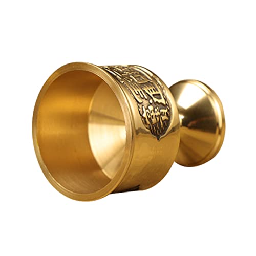 3 piezas Buda boda novedad para copas góticas metal medieval gafas retro latón hogar vaso altar lámpara de aceite ardiente mantequilla taza agua adorno vela ritual escritorio tibetano M titular