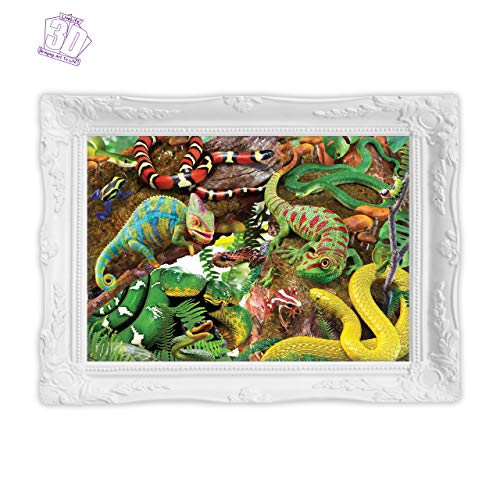 3D LiveLife Lenticular Cuadros Decoración - Criaturas curiosas de Deluxebase. Poster 3D sin marco de la vida salvaje. Obra de arte original con licencia del reconocido artista, David Penfound