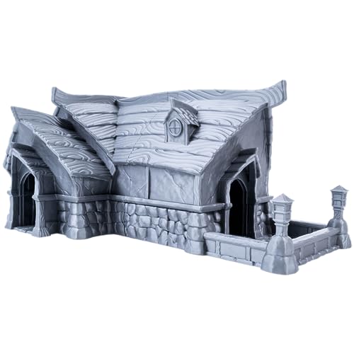 3D Vikings Fishermen's Village Tavern Set, escala de 28/32 mm, paisaje RPG de mesa sin pintar, perfecto para mazmorras y dragones, martillo de guerra y otros juegos en miniatura