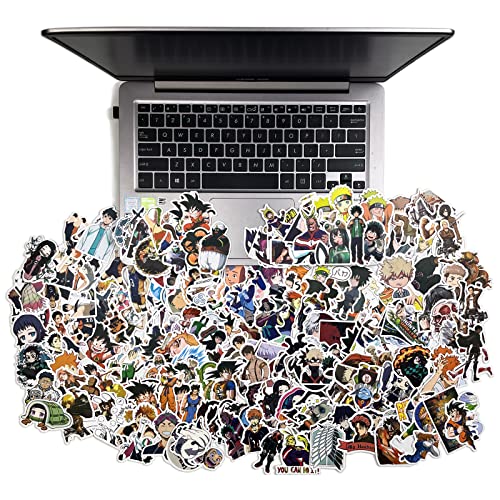 400Pcs Anime Mixed Stickers Paquete de pegatinas temáticas de anime clásico, pegatina de vinilo para botellas de agua, portátil, monopatín, regalo para adultos, niños, adolescentes