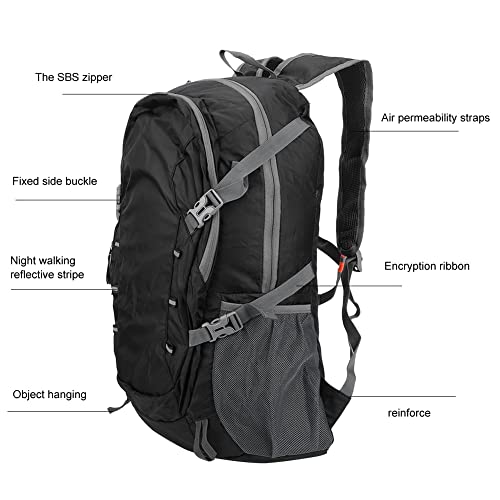 40L Ultraligero Ligero Viaje Senderismo Mochila Mochila Plegable Viaje Camping Senderismo Deportes Al Aire Libre Mochila Mochila Senderismo Bolsa de Almacenamiento para Montañismo Al Aire Libre Sender