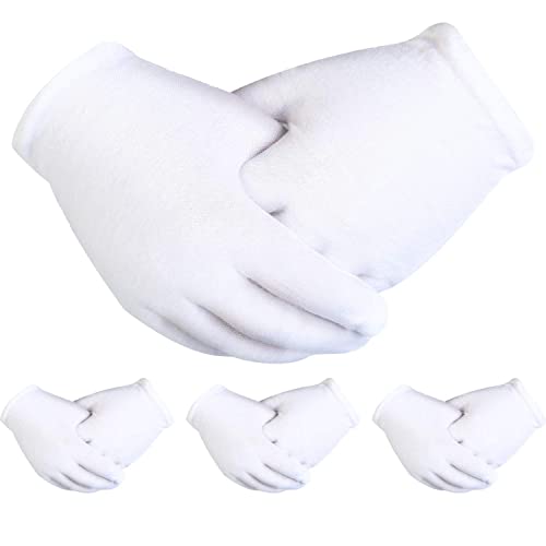 6 Pares de Guantes de Niños Niñas Guantes de Algodón Guantes de Vestir de Disfraz Guantes Infantiles Suaves de Disfraz Guantes Formales de Muñeca para Fiesta Disfraz, S (Blanco)