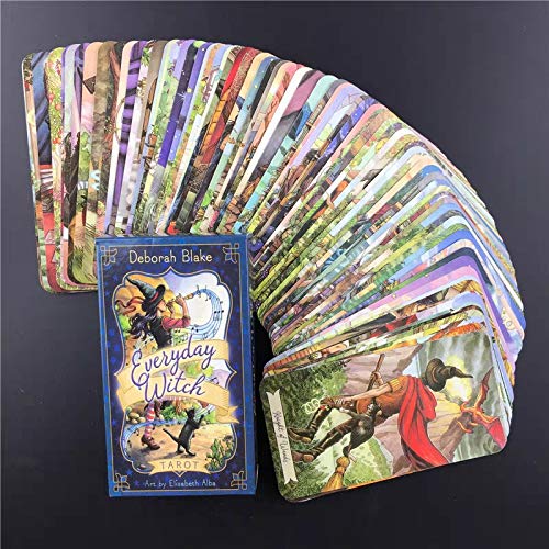 78 Hojas Oracle Tarjetas Solitaire, Principiantes Tarot de Bruja Diaria, Conjunto de Tarjetas de Juego universales Antiguas de Moda, Enviar Divination mantels Version