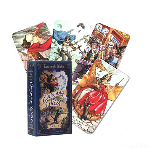 78 Hojas Oracle Tarjetas Solitaire, Principiantes Tarot de Bruja Diaria, Conjunto de Tarjetas de Juego universales Antiguas de Moda, Enviar Divination mantels Version