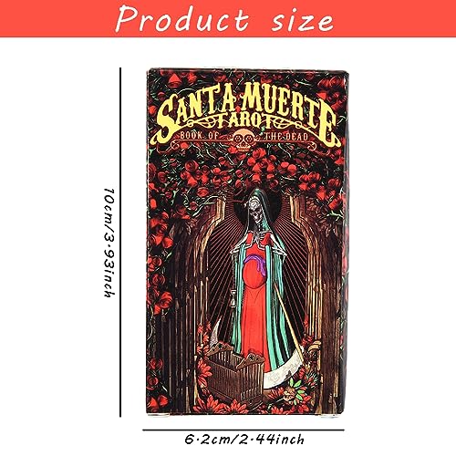 78PCS Tarot Del Santa Muerte Tarot Tarots Santa Muerte Tarot Santa Muerte Tarot Mágico Apto Para Principiantes En La Afición Al Tarot El Regalo De Tarot Ideal 10 X 6,2cm