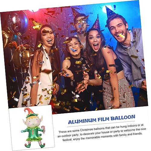 Abaodam 5 Piezas Fiesta De Revelación De Género Adornos Navideños Con Globos Globo De La Novedad Globos De Aluminio Globos De Año 3d Inflable Película De Aluminio Elfo De Navidad